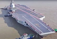 中國新戰力「福建號」航空母艦首次進行海試 (圖/翻攝 軍迷天下youtube)