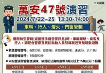 萬安演習連續4天 中部7縣市率先進行 (圖/勞動部)