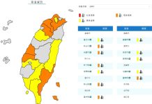 氣象署今(9/5)日發布高溫資訊 (圖/氣象署)