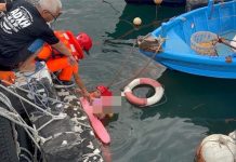 婦人不慎失足落水 海巡旋即救援成功 (圖/警政署)