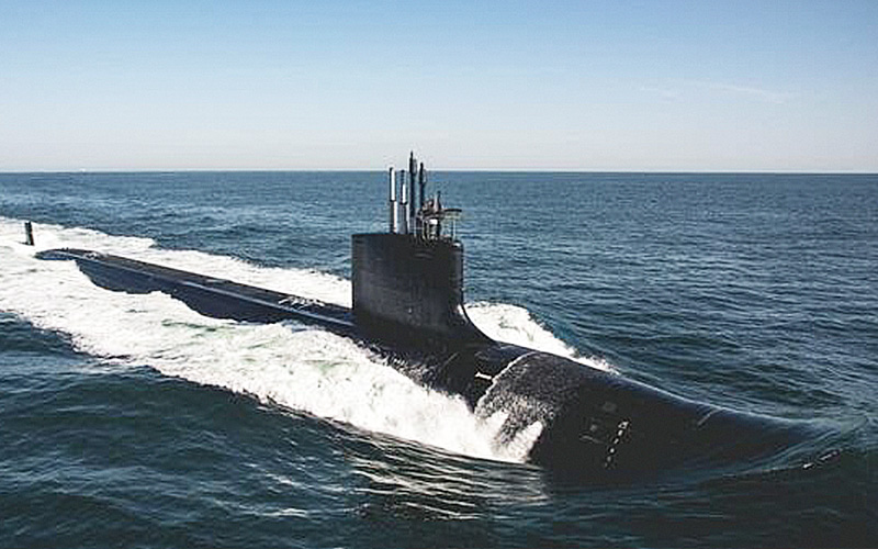 「維吉尼亞」級核潛艇。（美國海軍）