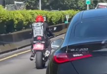 重機上國道自撞!警祭2罰單重罰 (圖/翻攝youtube)