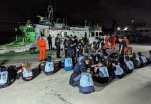 越南偷渡淘金夢碎 海上攔截一舉緝獲 (圖/海巡署)