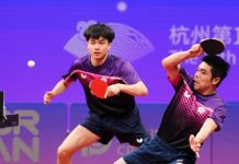 【杭州亞運】 不敵韓國 莊智淵、林昀儒桌球雙打獲銅牌 桌球夢幻老少配莊智淵(右)、林昀儒。圖/中華奧會提供