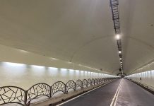 北市隧道地下道清洗美化 煥然一新迎接春節到來! 圖/台北市政府提供