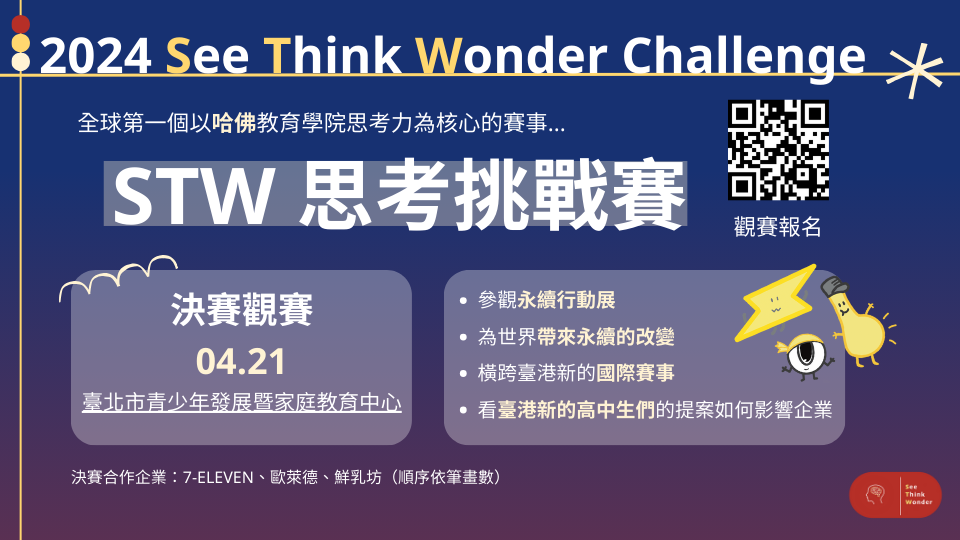 挑戰永續行動提案！2024 See Think Wonder 思考挑戰賽決賽4/21登場