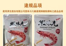 辣味蝦味先含致癌物蘇丹紅 全國通路立即下架 圖/高雄市府衛生局