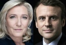 法總統大選第一輪後首民調顯示 馬克宏第二輪將戰勝勒龐