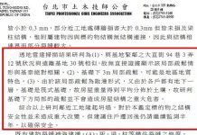 大直案鄰房損壞經鑑定屬施工不當造成 市府要求基泰負起責任 (圖/取自臺北市建築管理工程處施工科)