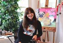 昔日大明星 畫作療癒人心 張富美 用筆揮灑愛狗之情