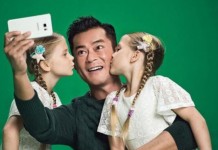 古天樂左擁右抱豔福無邊 小模特送香吻