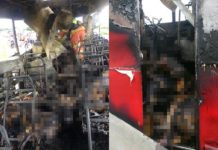 2號國道遊覽車起火後撞護欄 全車26人無一倖存