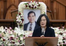 蔡總統於謝聰敏告別式 頒褒揚令感念一生貢獻