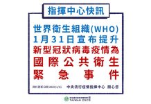 WHO宣布武漢肺炎疫情 提升為國際公共緊急事件