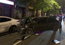 影/中秋夜烤成全武行! 2車對撞、摺疊椅狂互砸