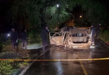 影/「黑人家族」老大命喪街頭影片曝光 嫌犯車輛遭放火燒毀 圖/警方提供、翻攝畫面