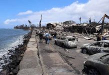 夏威夷野火已燒死99人 州長:10天內死亡人數恐翻倍 夏威夷茂宜島野火災情慘重,拉海納被燒成廢墟。圖/取自Governor Josh Green推特。