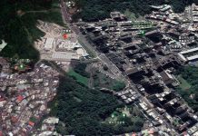 美國在台協會擬擴建,藍委質疑「成海外第二大」為撤僑,議員稱前市府規劃「做這事」 圖/取自google map 空拍圖