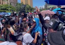 影/館長、黃國昌716遊行收死亡威脅 現場警民衝突不斷 圖/警方提供、翻攝畫面