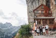 此生必去景點–瑞士懸崖餐廳 雲深不知處 圖/懸崖餐廳官網