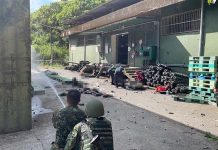 漢光演習首日基隆彈藥庫爆炸 2名國軍被炸斷手 圖/翻攝畫面