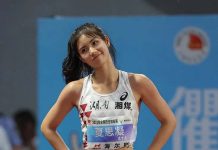 中國最美運動員 湖南妹子夏思凝全國田徑跨欄奪冠 「全國田徑錦標賽」百米跨欄開賽前,夏思凝看著跨欄不知想到什麼,突然會心一笑,讓不少男網友動容。圖/取材知乎.微博