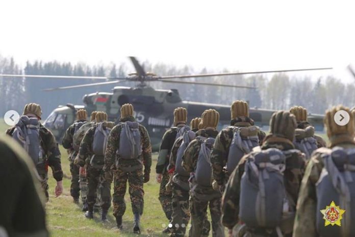 白俄羅斯和俄羅斯武裝部隊的聯合軍演。圖／翻攝自白俄羅斯國防部Instagram