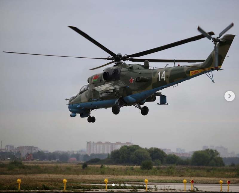 米24攻擊直升機。圖／翻攝自白俄羅斯國防部Instagram