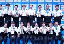 世大運羽球混合團體逆轉中國奪金 本屆第二金進帳 中華世大運羽球隊在混合團體摘金,完成2連霸。圖/大專體總提供