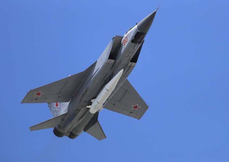 俄羅斯「匕首（Kinzhal）」高超音速飛彈。圖／翻攝自俄羅斯國防部官網