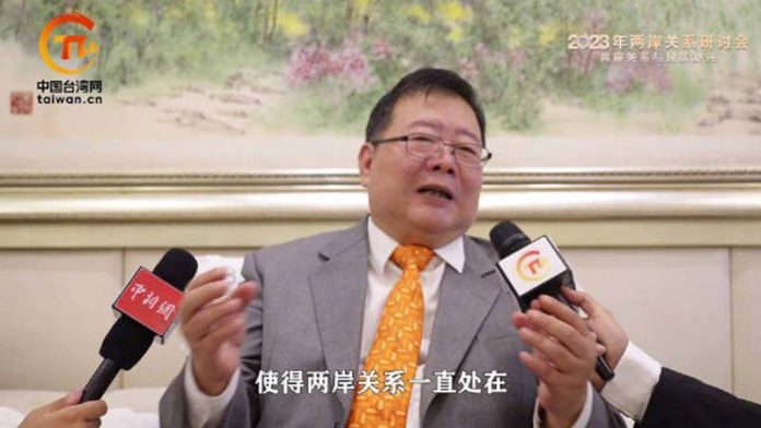 海協會副會長孫亞夫17日在「兩岸關係研討會」受訪表示，戰爭與和平不是那麼簡單，台灣執政黨沒動憲法，就是沒走向「法理台獨」，就是沒過紅線。圖／中國台灣網
