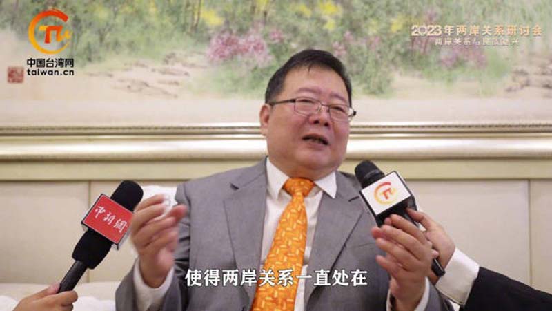 海協會副會長孫亞夫17日在「兩岸關係研討會」受訪表示，戰爭與和平不是那麼簡單，台灣執政黨沒動憲法，就是沒走向「法理台獨」，就是沒過紅線。圖／中國台灣網