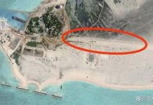 南海戰略要衝轉西沙 中建島乍見新跑道 與永興島連線形成股肱 衛星資料顯示,位在西沙群島的中建島上,已出現一條長約600多公尺的機場跑道,及一個巨大新工作區,其中包括一座水泥廠。圖/第一軍情