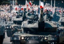 俄烏戰爭擴大化?立陶宛、波蘭關閉白俄邊境 波蘭15日舉行自冷戰以來規模最大的閱兵。圖/取自波蘭國防部推特