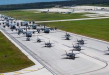 炒作中國威脅?美空軍將在太平洋新建基地 美法等國軍機在關島演示「大象漫步」 資料圖。圖/取自美國太平洋空軍司令部網站