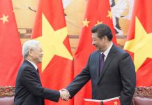 拜登將訪越南 外交升級恐激怒北京 圖為2015年越共中央總書記阮富仲訪問北京,與習近平舉行會談。圖/取自新華社