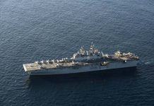 美軍將參加10年來黃海首次大規模演習 美軍兩棲攻擊艦美利堅號(USS America)。圖/取自美軍陸戰隊官網