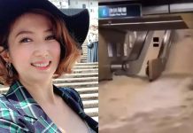 破139年紀錄!香港降「世紀暴雨」Uber送餐提供「橡皮艇」選項 廖家儀分享香港世紀暴雨慘況。圖/引自廖家儀、郁方臉書