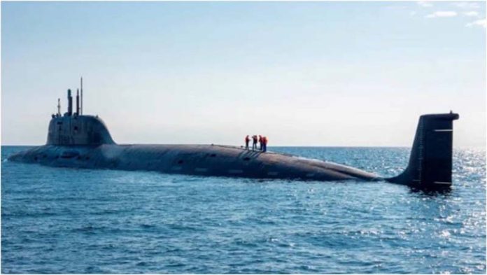 俄羅斯海軍「亞森-M」級核潛艇「喀山號」。圖／取自俄羅斯國防部網站