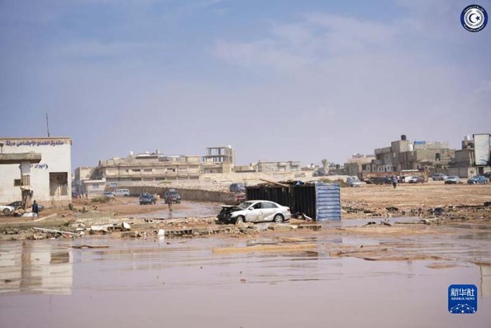 一場洪災加上人禍，利比亞光德納市就有5300多人喪命。圖／取自新華社