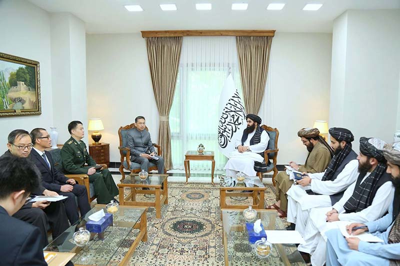 阿富汗外交部13日表示，中國新任駐阿富汗大使趙星向阿富汗外交部長遞交國書副本。圖／阿富汗政府官網