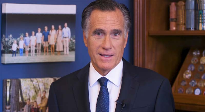 美國共和黨籍參議員羅姆尼在社群媒體X發布影片宣布，明年不再尋求連任。圖／翻攝自Mitt Romney (@MittRomney) / X