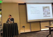 台灣學術之光 「善經濟」理念榮登美國柏克萊創新論壇 慈濟慈善基金會副執行長何日生,接受美國柏克萊大學創新論壇BIF(Berkeley Innovation Forum)邀請,於論壇中發表《善經濟》的思維哲學。圖/慈濟慈善基金會提供