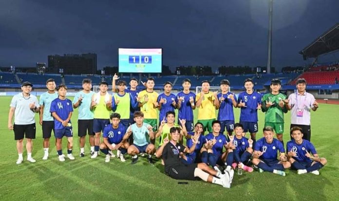 中華男足21日以1:0險勝印尼，取得65年來在亞運的首勝。圖／中華足協臉書