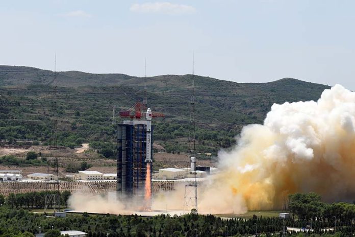 今年6月15日，中國大陸成功發射吉林一號高分06A星等41顆衛星。圖／取自文匯網