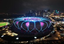 杭州辦亞運有多拼? 讓古都變身科技城 錢塘江畔的「大蓮花」杭州奥體中心體育場,5G訊號全覆蓋。圖/取自新華社