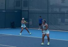 杭州亞運》網球女雙再一組晉4強 中華隊至少兩銅 梁恩碩(右)、李亞軒在杭州亞運網球女雙晉級4強。資料照/海碩整合行銷提供