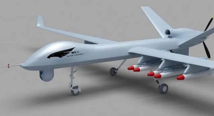 「攻擊2型無人機」亦稱「翼龍2型無人機」，首次在2021年珠海航展亮相。圖／引自微博