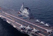 福建艦將海試 亞太美軍也關注 大陸航母「福建艦」。圖/翻攝自央視截圖