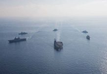 土耳其總統批美國:派航母到地中海做什麼? 美國派出核子動力航空母艦「福特號」打擊群航向東地中海。圖/取自U.S. Naval Forces Europe-Africa/U.S. Sixth Fleet臉書粉專